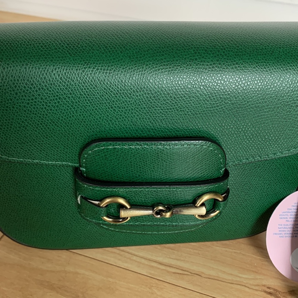 BEVINI Modena green genuine leather women crossbody bag - Picture 8 of 16